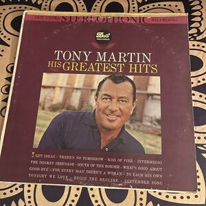 Tony Martin His Greatest Hits Vinyl Record - Purple Cover